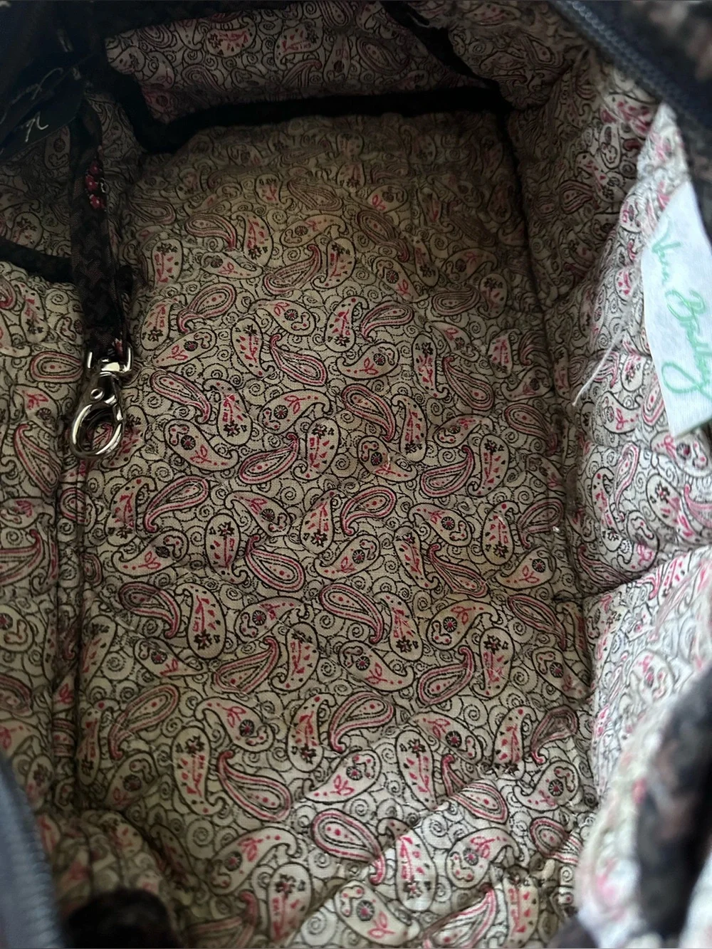 Vera Bradley Bag with inside stains handles are fair